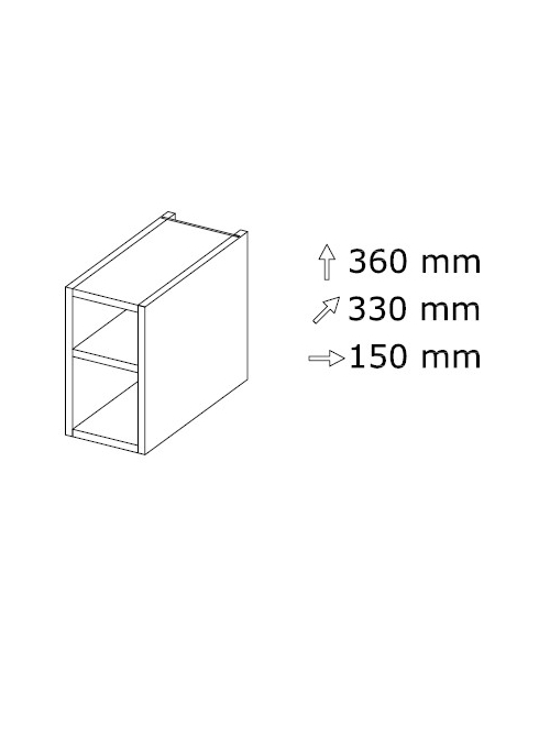Seinäkaappi NO 15 L 150 x K 360 Seinäkaappi NO 15 L 150 x K 360